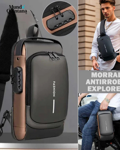 MOCHILA DE HOMBRO MULTIBOLSILLO CON CLAVE
